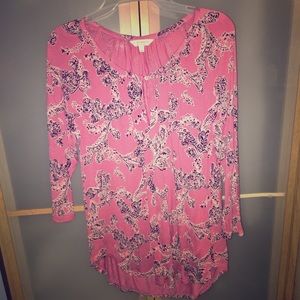 Lucky Brand Pink Floral Tunic
